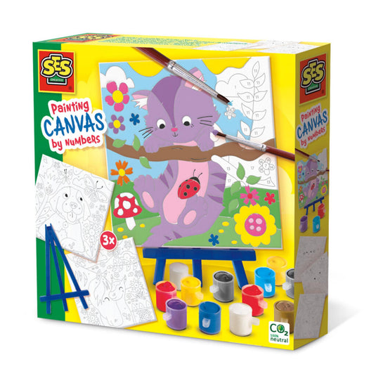 SES Schilderen op Nummer Canvas - Huisdieren