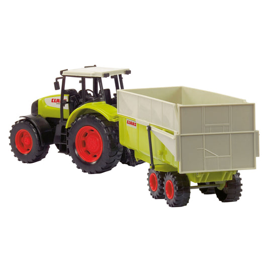 Dickie toys claas - tractor aanhangwagen - 57 cm - speelgoedvoertuig