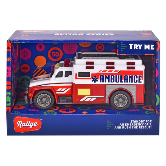 Dickie toys ambulance - 15 cm - licht en geluid - speelgoedvoertuig