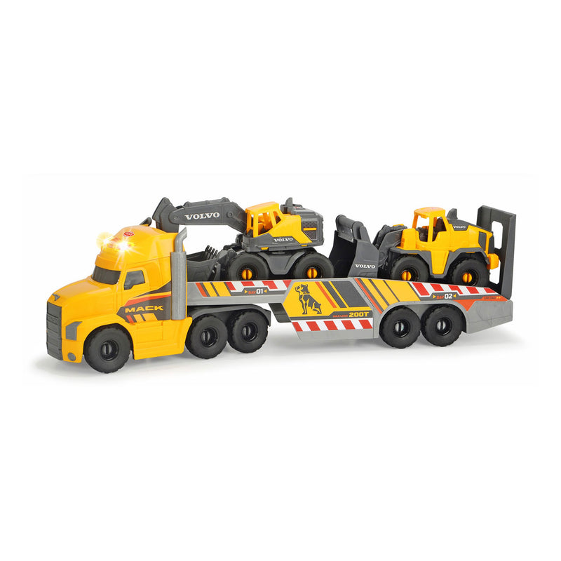 Load image into Gallery viewer, Dickie mack volvo transporter met werkvoertuigen
