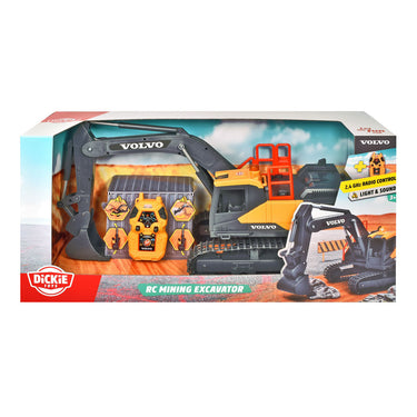 Dickie toys rc volvo graafmachine - vanaf 3 jaar - licht en geluid - bestuurbaar