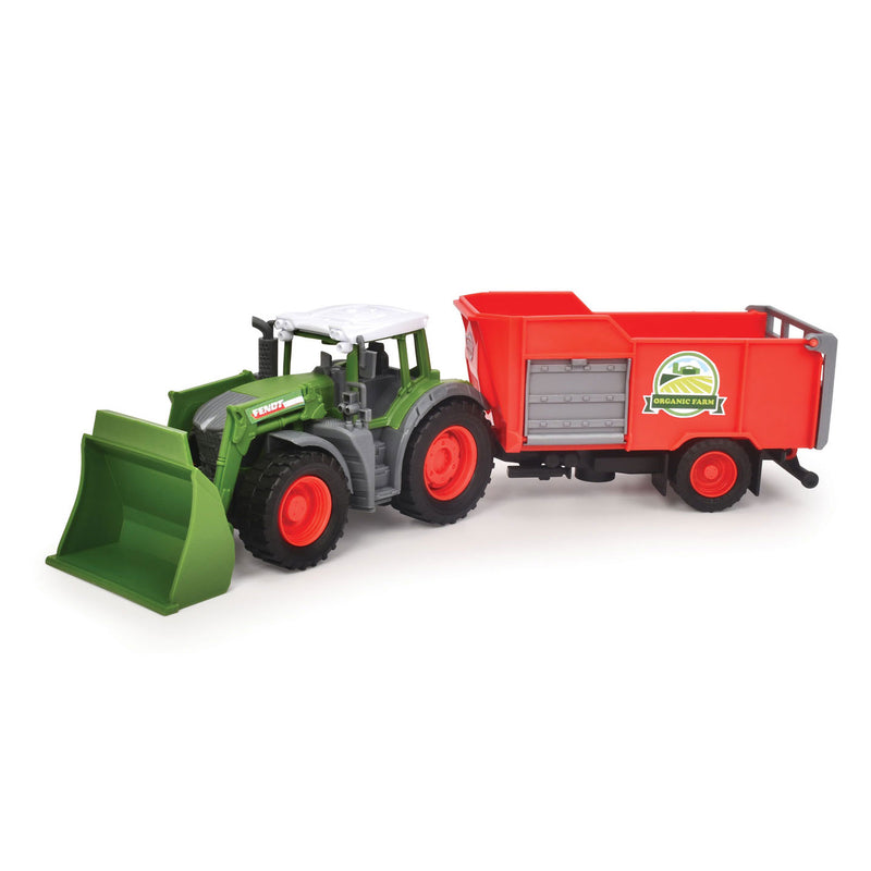 Chargez l'image dans la visionneuse de la galerie, Dickie toys boerderij - tractor met trailer - 30cm - speelgoedboerderij
