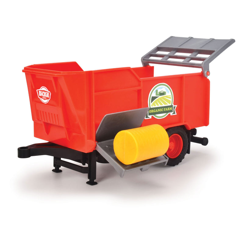 Chargez l'image dans la visionneuse de la galerie, Dickie toys boerderij - tractor met trailer - 30cm - speelgoedboerderij

