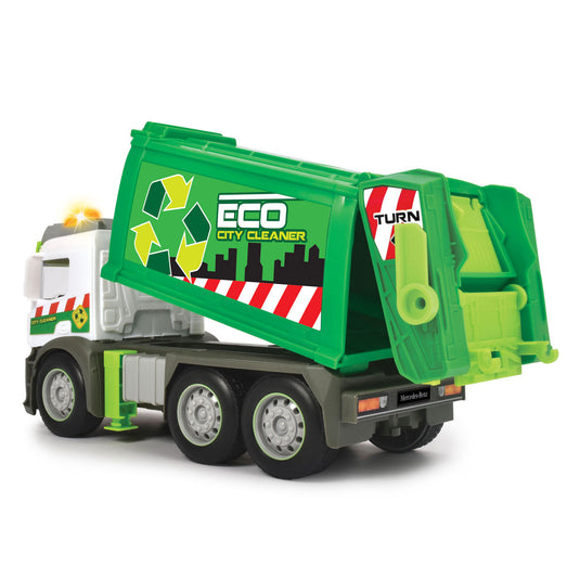 Dickie toys action truck - vuilniswagen - 26 cm - licht en geluid - speelgoedvoertuig