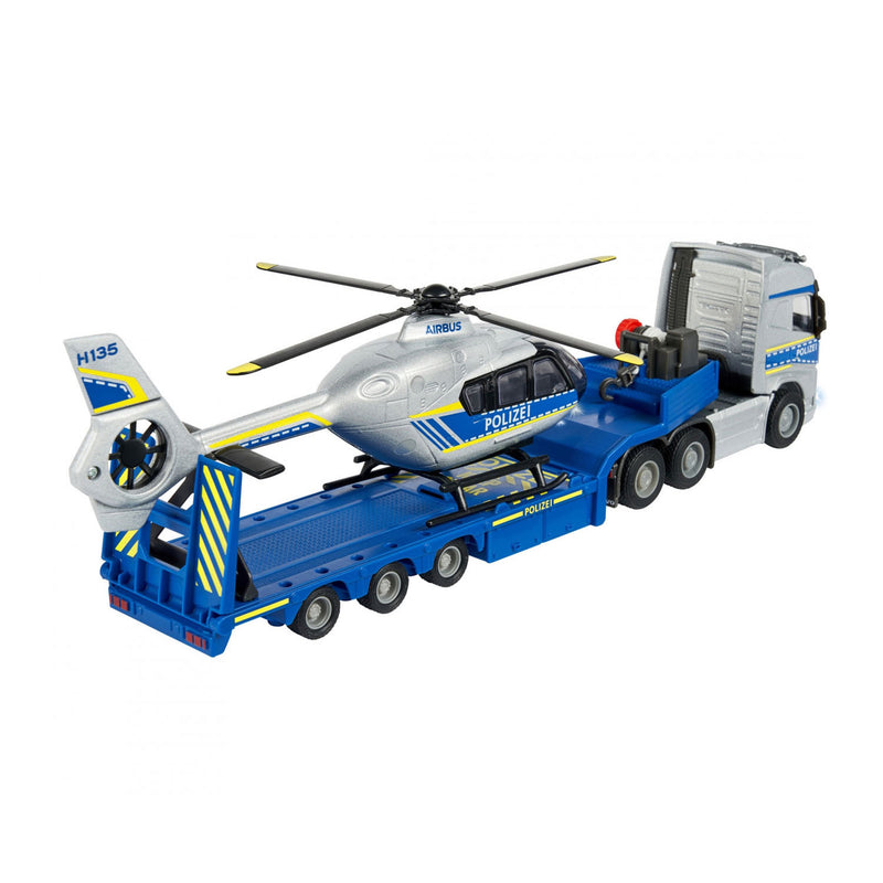 Load image into Gallery viewer, Majorette Volvo Vrachtwagen met Helikopter Politie
