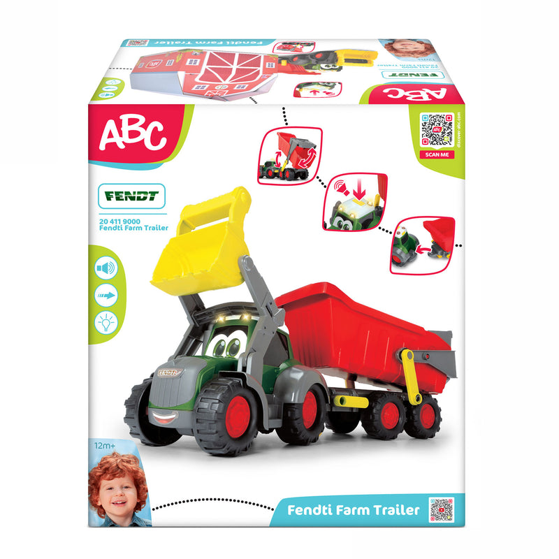 Load image into Gallery viewer, Dickie abc fendti tractor met aanhanger en boerderij
