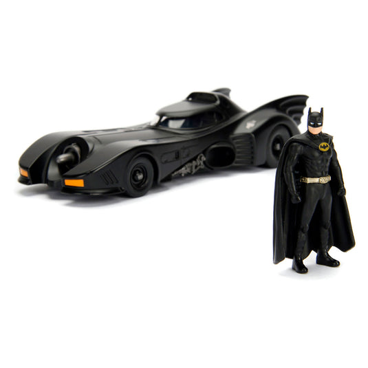 Jada toys - batman en batmobile 1989 - schaal 1:24 - die-cast - vanaf 8 jaar - speelgoedvoertuig