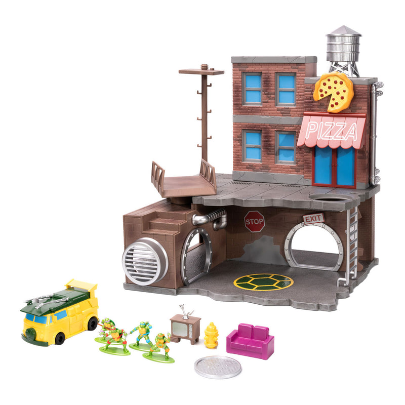 Load image into Gallery viewer, Jada Toys Jada Metalfigs Hoofdkwartier Teenage Mutant Ninja Turtles Speelset
