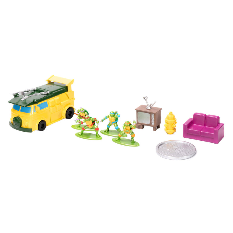 Load image into Gallery viewer, Jada Toys Jada Metalfigs Hoofdkwartier Teenage Mutant Ninja Turtles Speelset
