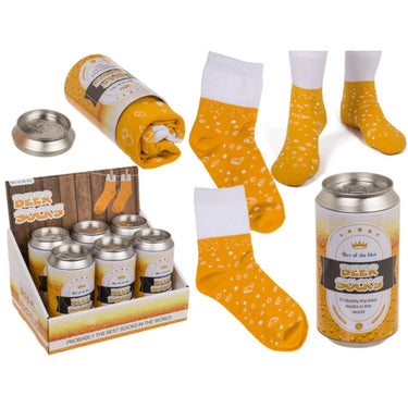 Ootb sokken bierdessin in bierblik 76% katoen