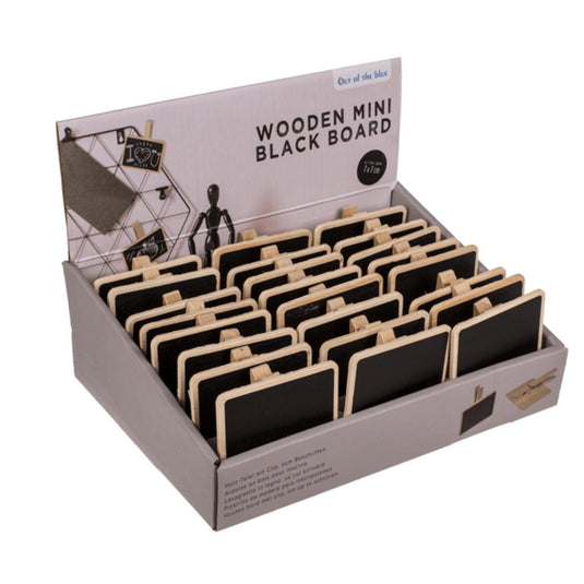 Ootb houten schrijfbordje met knijper 7x7cm