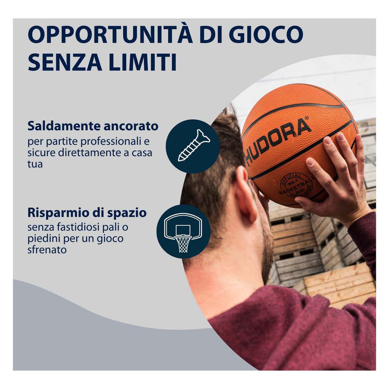 Load image into Gallery viewer, Hudora basketbalring metaal met netje
