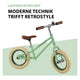 Hudora loopfiets vintage groen