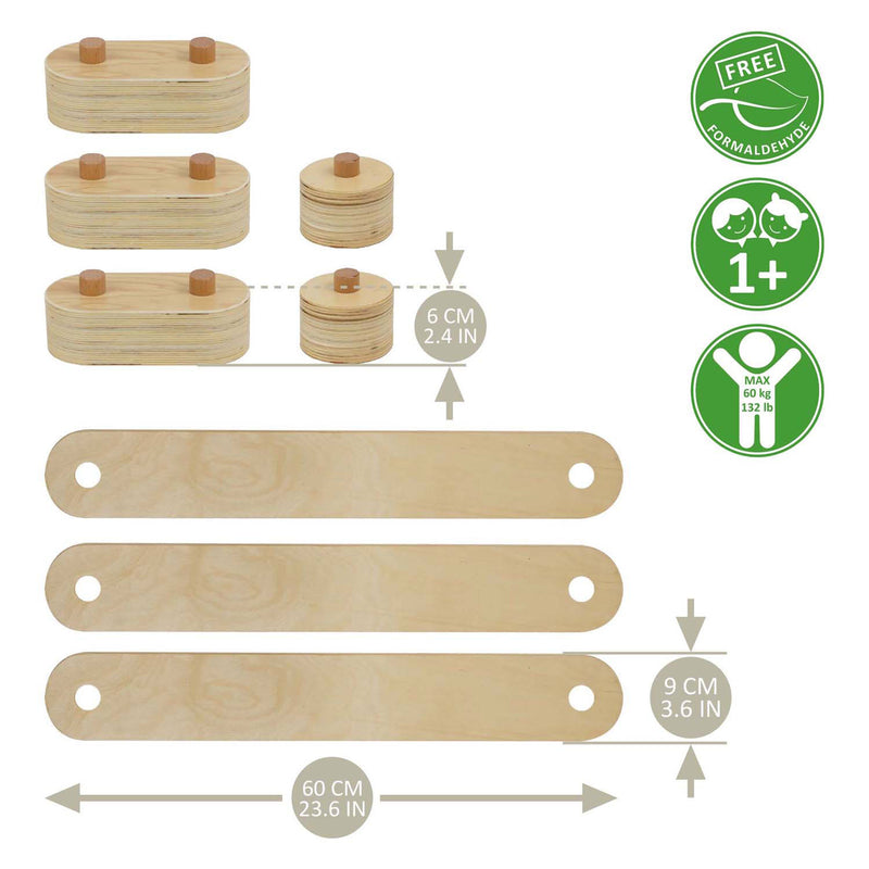 Load image into Gallery viewer, Rc houten balansciuitset, 8dlg.
