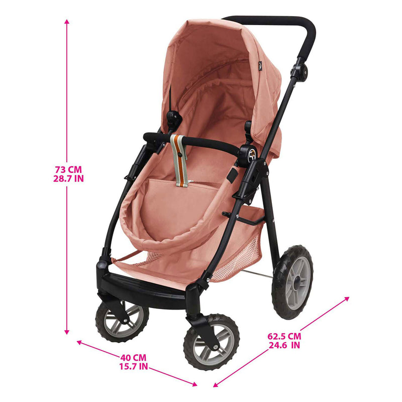 Load image into Gallery viewer, 2-in-1 poppenwagen - roze
