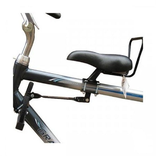 Zadel kinderzitje op buis herenfiets