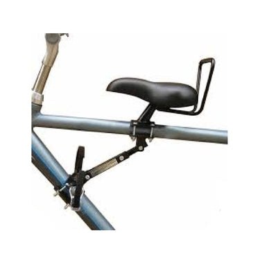 Zadel kinderzitje op buis herenfiets