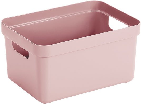 Sunware sigma home opbergbox 5l – 25,2x17,5x12,2 cm – roze – bpa-vrij plastic, stapelbaar (deksel apart verkrijgbaar) – stijlvolle opbergmand voor kinderkamer woonkamer