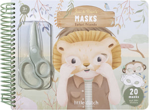 Little dutch knutselboek - safari jim - maskers maken - met kindveilige schaar - knutselen - voor meisjes en jongens - vanaf 3 jaar