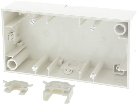 Berker s1 afdekraam opbouw - 2-voudig polarwit