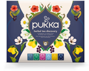 Pukka tea discovery box - 30 theezakjes - biologische kruidenthee - 5 x 6 zakjes - giftset - theedoos - thee geschenkdoos