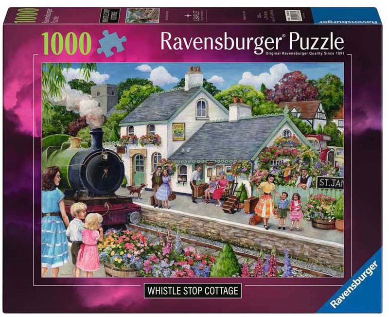 ギャラリービューアに画像をロードする, Ravensburger â€“ whistle stop cottage â€“ legpuzzel â€“ 1000 stukjes
