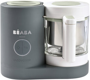 Béaba babycook neo stoomkoker - 4-in-1 foodprocessor die stoomt, mixt, opwarmt en ontdooit - ruime kom van 1250 ml voor meerdere porties - roestvrijstalen reservoir - 50% zuiniger in water en energie - grijs