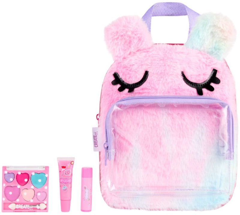 Afbeelding laden in galerijviewer, Create it! make-up set in fluffy rugtas
