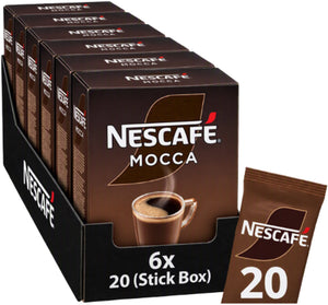 Nescafé mocca oploskoffie - 6 doosjes x 20 zakjes