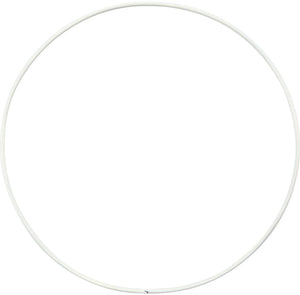 Creotime metalen draadring, 15 cm, 2 mm, wit, 10 stuks