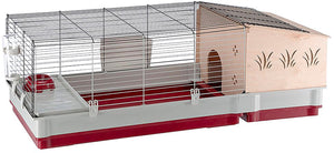 Ferplast kooi voor cavia's - kooi en accessoires inclusief - openend en modulair - 142 x 60 x h 50 cm l