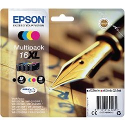 Inktcartridge epson 16xl zwart, cyaan, magenta, geel