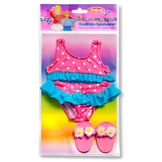 Heless poppenbikini met slippers, 35-45 cm