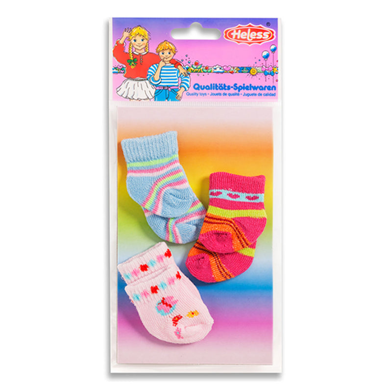 Load image into Gallery viewer, Heless Poppensokken Gekleurd 3 paar 28-35 cm
