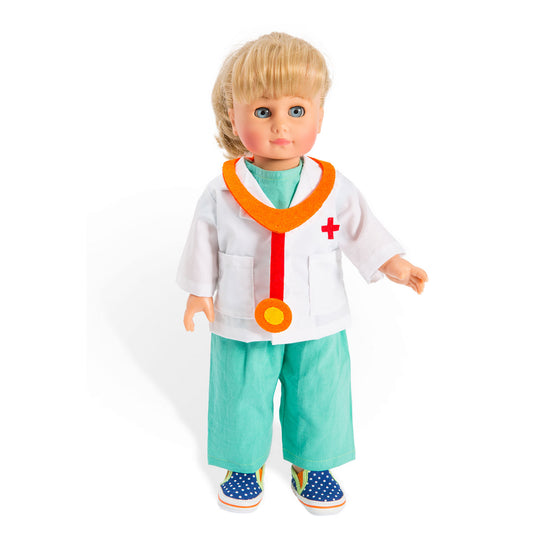 Heless Poppen Doktersoutfit met Stethoscoop, 28-35 cm