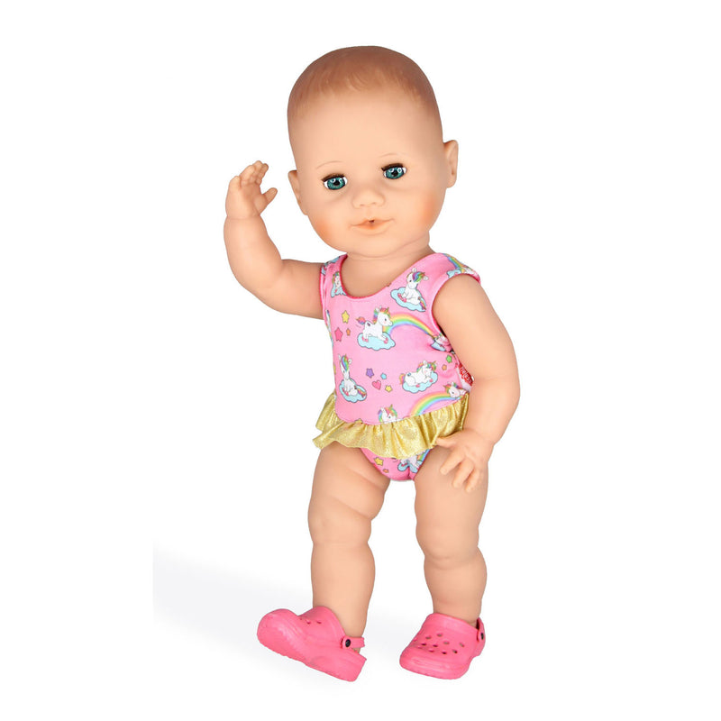 ギャラリービューアに画像をロードする, Heless poppen zwempak badpak eenhoorn geschikt voor poppen van 34-45 cm
