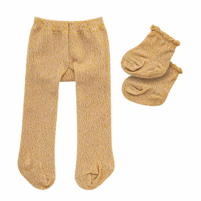 Load image into Gallery viewer, Heless poppenmaillot met sokken - goud, 35-45 cm

