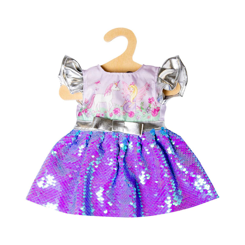Load image into Gallery viewer, Heless poppenjurk fee en eenhoorn met sequins en kroon, 28-35 cm
