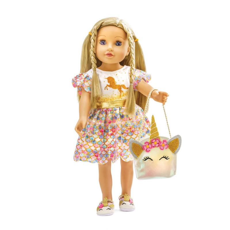 Load image into Gallery viewer, Heless poppenjurk unicorn goldy, 28-35 cm
