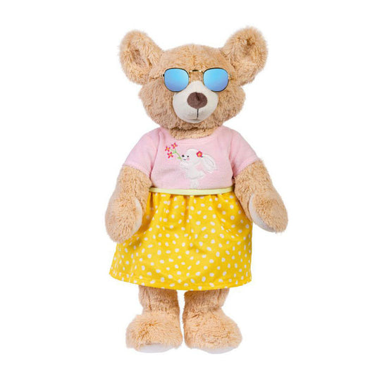 Heless poppen zonnebril goud blauw gespiegeld