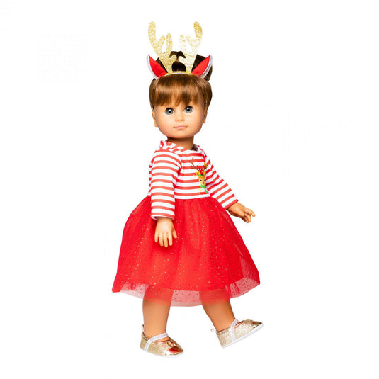 Heless kerstjurk met haarband rendier, maat 28-35 cm