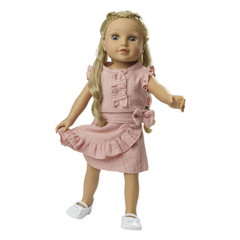 Afbeelding laden in galerijviewer, Heless poppen wikkelrok roze met ruches, 35-45 cm
