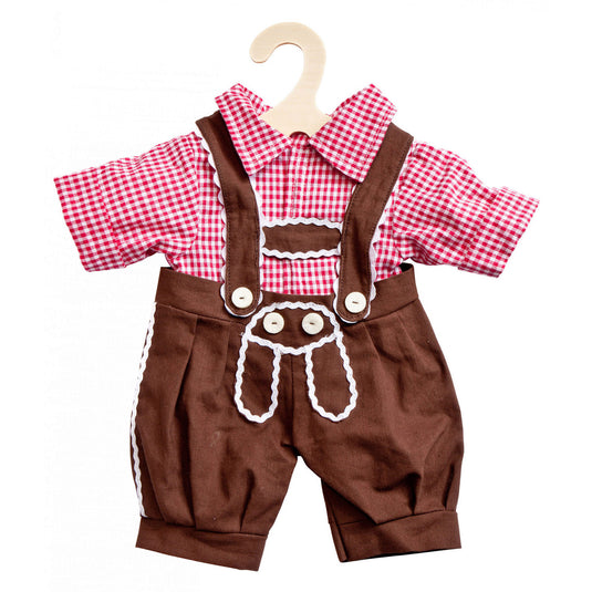 Heless poppen traditionele broek en shirt, maat 28-35cm