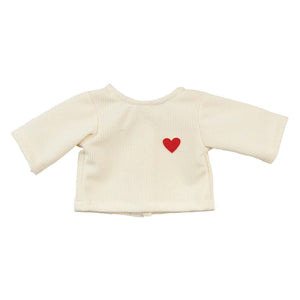 Heless poppen ribfluwelen broek hartjesconfetti, 28-35 cm