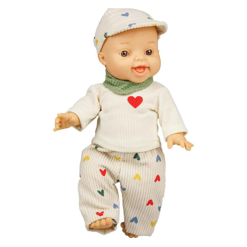 Afbeelding laden in galerijviewer, Heless poppen ribfluwelen broek hartjesconfetti, 35-45 cm
