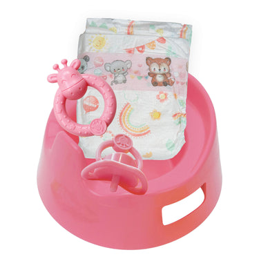 Heless poppenpotje met accessoires roze - 15cm