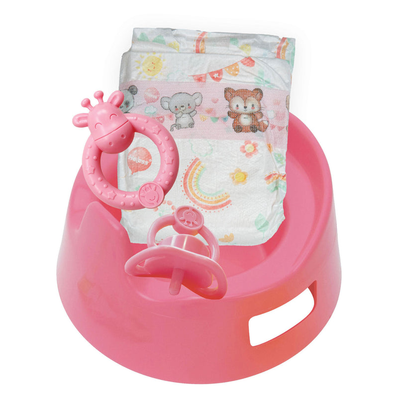 ギャラリービューアに画像をロードする, Heless poppenpotje met accessoires roze - 15cm
