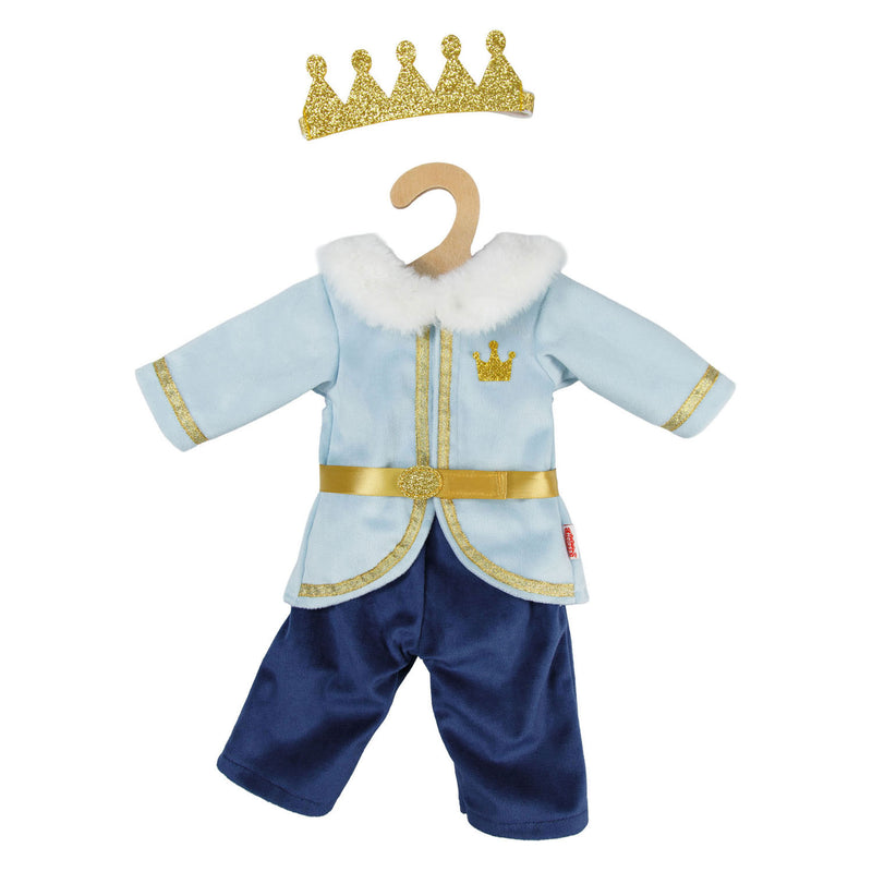 Load image into Gallery viewer, Heless poppenoutfit winterprins luka met kroon en kraag - maat 28-35 cm
