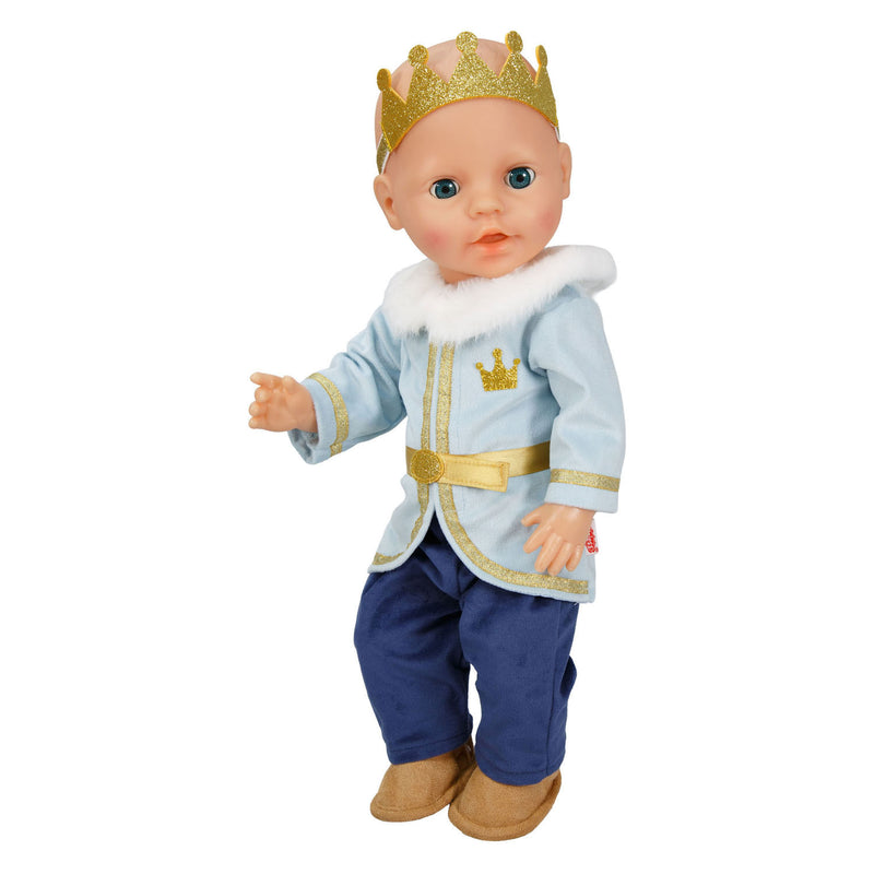 Load image into Gallery viewer, Heless poppenoutfit winterprins luka met kroon en kraag - maat 28-35 cm
