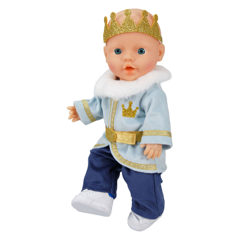 Load image into Gallery viewer, Heless poppenoutfit winterprins luka met kroon en kraag - maat 35-45 cm

